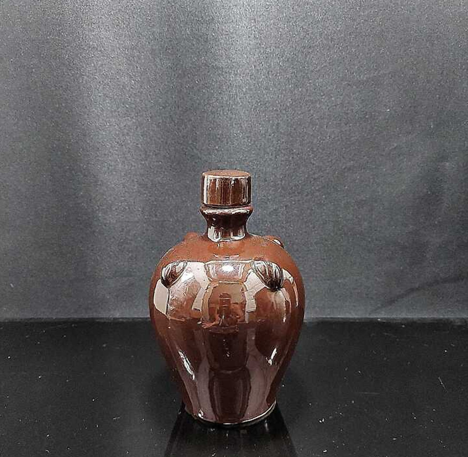 Nậm rượu bát tràng Nâu gốm 500ml
